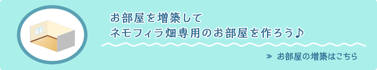 お部屋を増築してネモフィラ畑専用のお部屋を作ろう♪